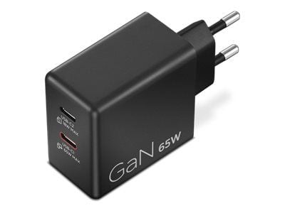 Lenovo Dual USB-C 65W GaN-lader | USB-C | 65 W | Lader