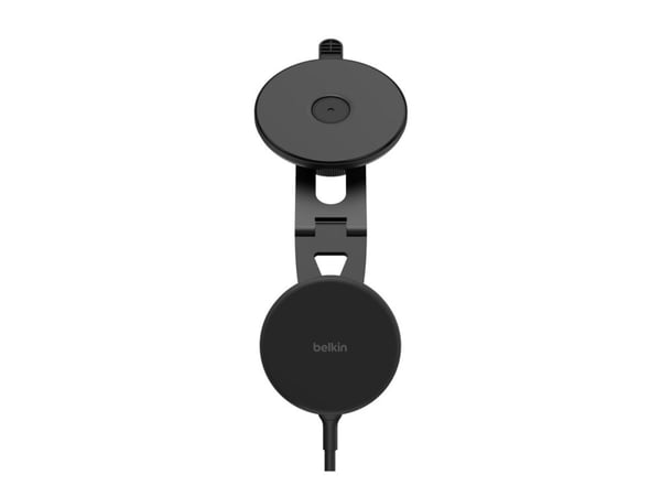 Belkin BoostCharge - Trådløs ladeholder for bil - magnetisk - (wireless car charger, bilstrømadapter) + bilstrømadapter - 15 watt