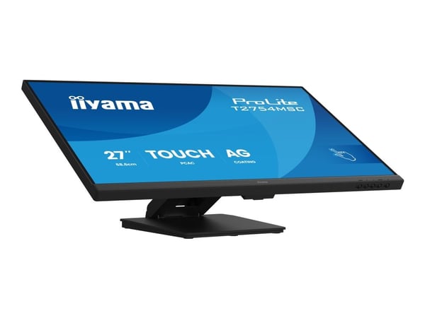 iiyama ProLite T2754MSC-B2AG - LED-skjerm - 27" - berøringsskjerm - 1920 x 1080 Full HD (1080p) @ 83 Hz - IPS - 300 cd/m² - 1000:1 - 4 ms - HDMI, V...