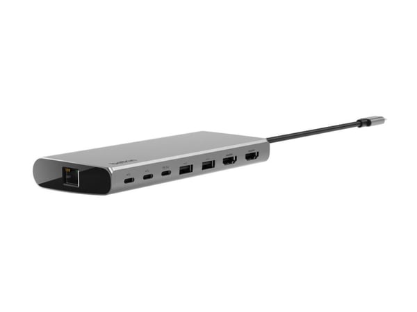 Belkin CONNECT 8-in-1 Dual Display Core Hub - Dokkingstasjon - USB-C - 2 x HDMI - 1GbE