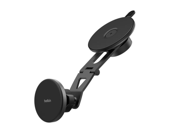 Belkin BoostCharge - Trådløs ladeholder for bil - magnetisk - (wireless car charger, bilstrømadapter) + bilstrømadapter - 15 watt