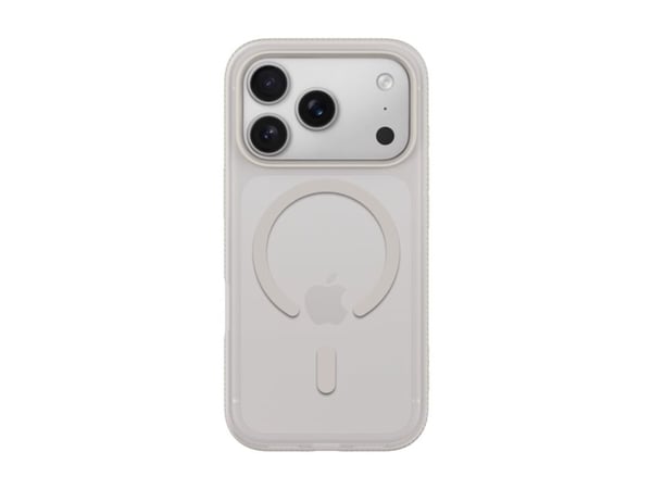Belkin SheerForce Grip Series - Baksidesskydd för mobiltelefon - MagSafe-kompatibilitet - tillverkas av återvunna material - sand - för Apple iPhon...