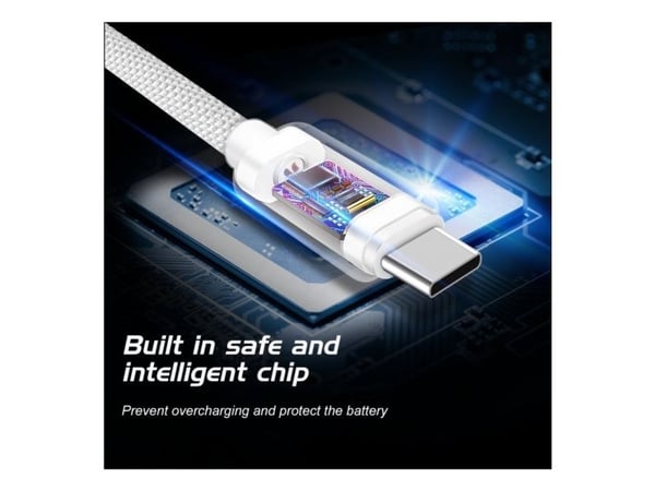 Swissten tekstil USB - USB-C 3,0m svart