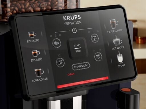 Krups Sensation EA910B, Espressomaskin, 1,7 l, Kaffebönor, Inbyggd kvarn, 1450 W, Svart, Blåbär