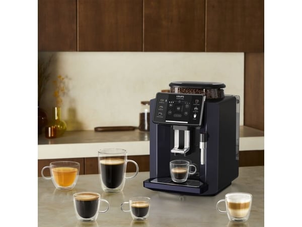 Krups Sensation EA910B, Espressomaskin, 1,7 l, Kaffebönor, Inbyggd kvarn, 1450 W, Svart, Blåbär