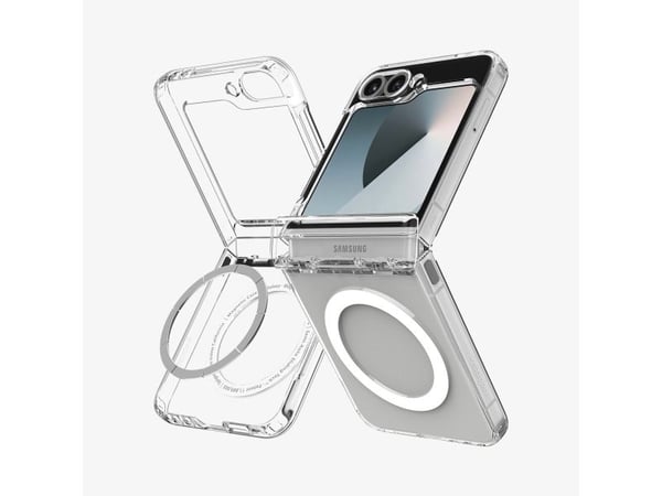 Spigen Ultra Hybrid Pro (MagFit), Etui, Samsung, Galaxy Z Flip 6, 17 cm (6.7"), Gjennomsiktig, Hvit