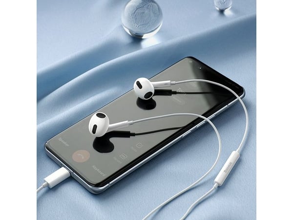 Baseus C17, Kabel, Samtal/musik, 20 - 20000 hz, Headset, Vit