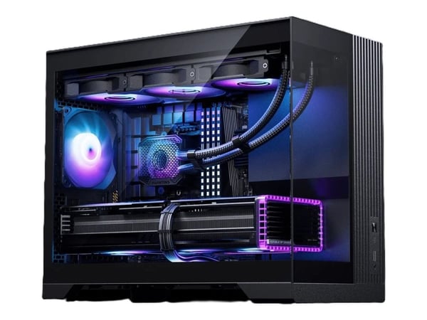 Phanteks XT V3 - Kompakt torn spel - micro ATX - genomskinlig sidopanel (härdat glas) - ingen strömförsörjning (ATX) - svart - USB/ljud