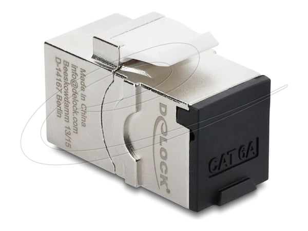 DeLOCK 90994, Tasainen, musta, Hopea, Valkoinen, RJ-45, RJ-45, Kulta, Sinkki