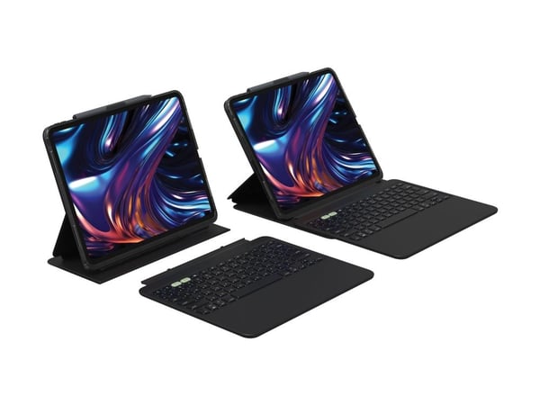 ZAGG Pro Keys 2 - Tastatur og folioveske (smart foliodeksel) - bakgrunnsbelyst - trådløs - Bluetooth - QWERTY - Engelsk - hengeboks - for Apple 13-...