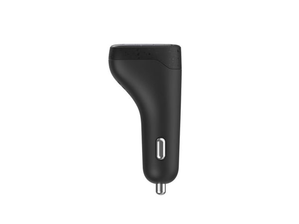 eSTUFF INFINITE - Bilstrømadapter - 100 watt - 3 A - QC 3.0, PD 3.0 - 3 utgangskontakter (USB-C, USB-type A) - svart