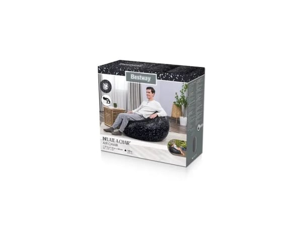 Bestway ''Inflate-A-Chair'' Oppustelig Stol 112 x 122 x 66 cm, Sort