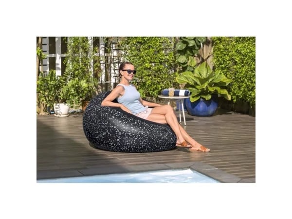 Bestway ''Inflate-A-Chair'' Oppustelig Stol 112 x 122 x 66 cm, Sort