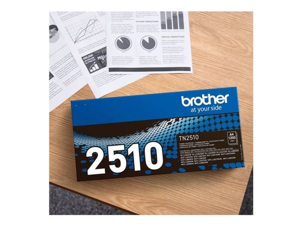 Brother TN-2510 - Høykapasitets - svart - original - boks - tonerpatron - for Brother DCP-L2620, L2627, L2660, HL-L2400, L2445, L2447, MFC-L2800, L...
