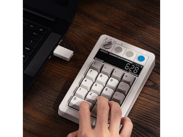 8Bitdo Retro - M Edition - tastegruppe - trådløs - USB, Bluetooth 5.0, 2.4 GHz - tastsvitsj: Kailh Box V2 White