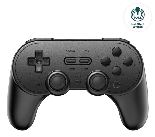 8Bitdo Pro 2 Bluetooth, Pad-ohjain, Android, Nintendo Switch, Nintendo Switch 2, PC, D-pad, Käyttötilapainike, Valintapainike, Käynnistyspainike, A...