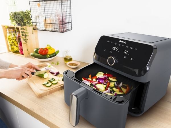 Tefal Easy Fry Mega EY855BE0, Varmluftsfrityr, 7,5 l, 80 °C, 200 °C, 8 person(er), 60 min
