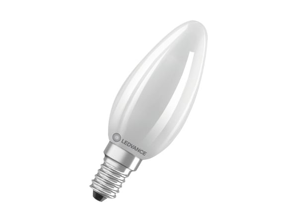 LEDVANCE PERFOMANCE - LED-filamentlyspære - form: B35 - mattslipt finish - E14 - 4.8 W (ekvivalent 40 W) - klasse F - varmt hvitt lys - 2700 K