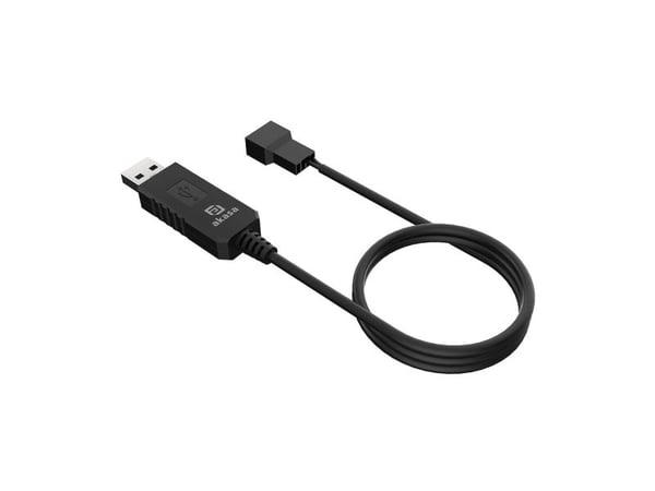 BBC AKASA USB-3-nastainen / 4-nastainen kaapeli, 5-12 V adapteri tuulettimille, 60 cm