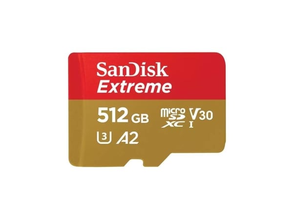 SanDisk Extreme - Flashminnekort (microSDXC til SD-adapter inkludert) - 512 GB