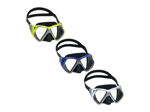 Bestway 22075 / 23, Vuxen, Halv ansiktsmask, Fridykning, Härdat glas, Silikon, Olika färger