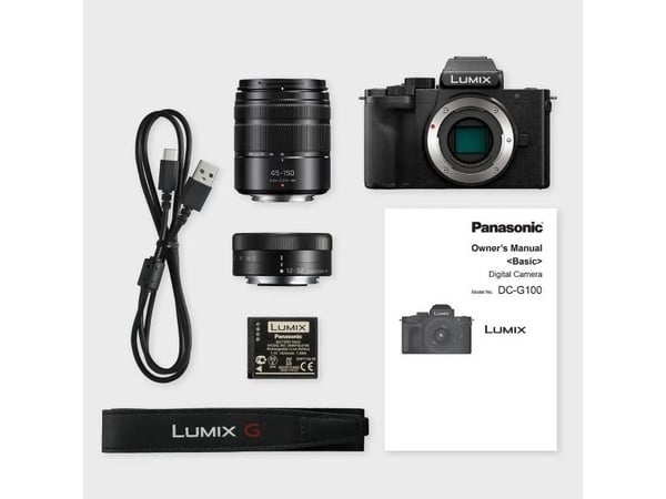 Panasonic Lumix DC-G100D schwarz+ H-FS 12-32+ 35-100E (DC-G100DWEGK)