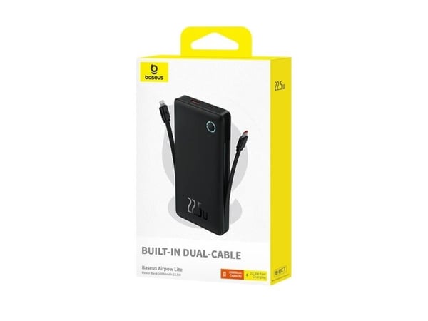 Baseus Airpow Lite, 10000 mAh, Lithium Polymer (LiPo), Sort