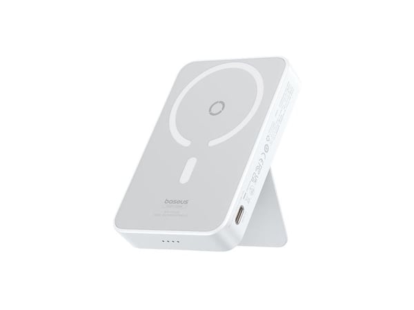 Baseus MagPro, 5000 mAh, Lithium Polymer (LiPo), Trådløs lading, 20 W, Hvit