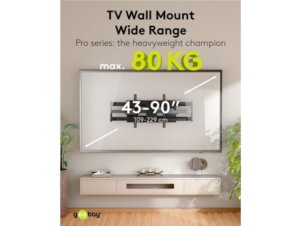 GOOBAY TV Veggfeste Pro (XL) 43-90'', 60 kg Pro FULLMOTION (XL)