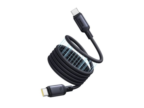 Baseus PicoGo - USB-kabel - 24 pin USB-C (hann) til 24 pin USB-C (hann) - 1 m - Fast Power Charging (240W), magnetisk - svart