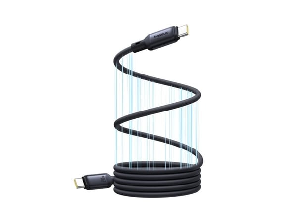 Baseus PicoGo - USB-kabel - 24 pin USB-C (hann) til 24 pin USB-C (hann) - 1 m - Fast Power Charging (240W), magnetisk - svart