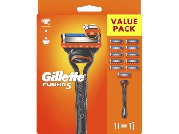 Gillette Fusion5, Barberkniv, Sort, Oransje, 1 stykker