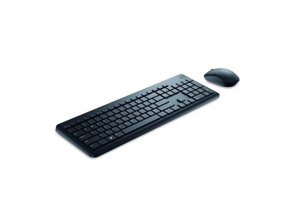 DELL KM3322W, Trådløs, RF kabel-fri, Plunger key switch, AZERTY, Sort, Mus inkludert