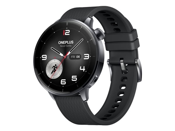 OnePlus 5491100457, Urrem, OnePlus, Watch 3 43 mm, Fluorelastomer, Sort, 18 mm