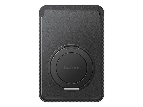 Baseus MagPro 3, Kortholder, Svart, Aluminium, Stoff, Polyuretan (PU), Apple, MagSafe iPhones (12–16 series), 0,5 år
