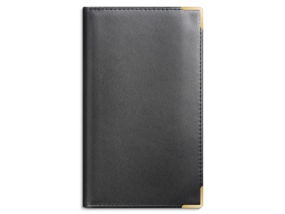 Mayland 26092100, 36 sheets, Faux leather, Black, Month on 2 pages, Lined paper, 111 mm