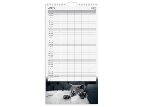 Familiekalender Katte 2026