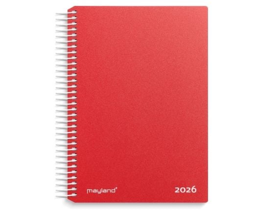 Dagkalender rød PP-plast 2026