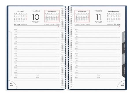 Dagkalender blå PP-plast 2026
