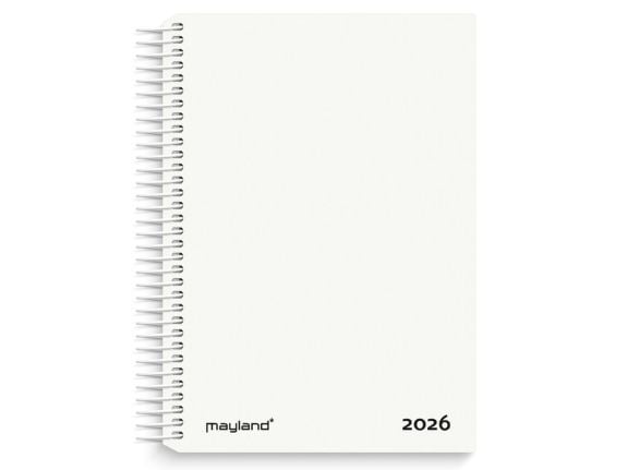 Dagkalender hvid PP-plast 2026