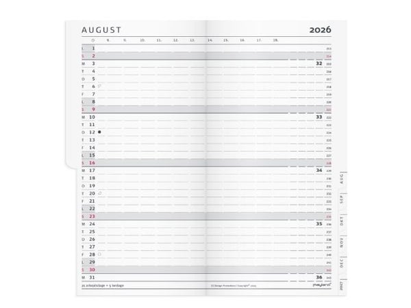 Index Planner månedskalender REFILL + tlf.reg. 2026