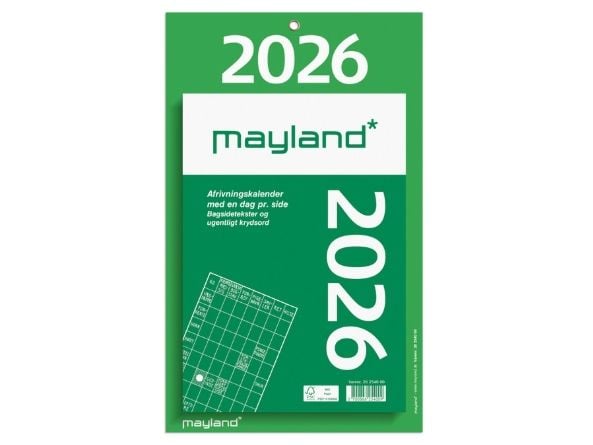 Mayland 26254000, Vegg, 734 sider, Riv-av, Flerfarget, Dag, 12 måned(er)