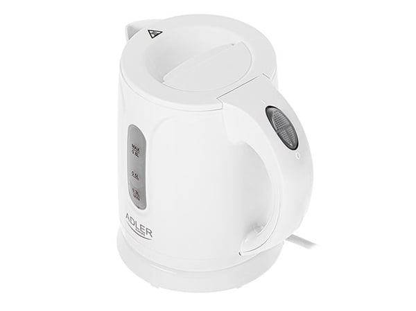 Adler AD 1371W, 0,8 l, 800 W, Hvit, Plast, Vannivåindikator, Trådløs
