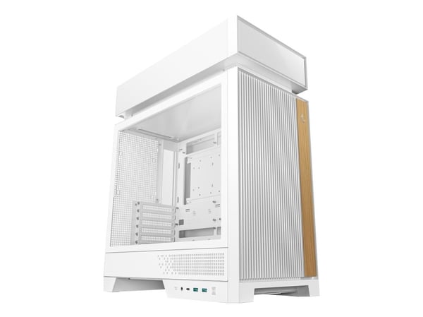 DeepCool CL660 WH - Mid tower - ATX - sidepanel med vindu (herdet glass) - ingen strømforsyning (ATX / SFX / SFX-L) - hvit - USB/lyd