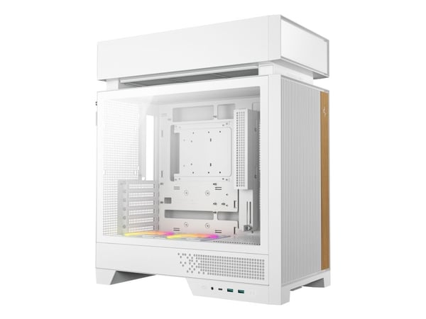 DeepCool CL660 WH - Mid tower - ATX - sidepanel med vindu (herdet glass) - ingen strømforsyning (ATX / SFX / SFX-L) - hvit - USB/lyd