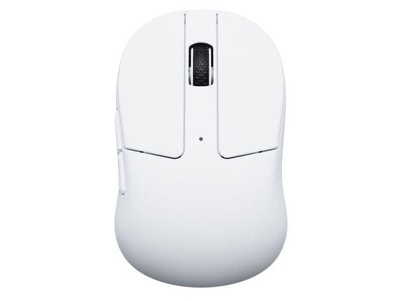 Keychron M4 - Mus - ergonomisk - optisk - 5 knapper - trådløs, kablet - 2.4 GHz, Bluetooth 5.3, USB-C - hvit