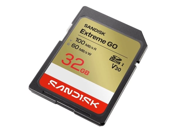 SanDisk Extreme Go - Flashminnekort - 32 GB - Video Class V30 / UHS-I U3 - SDHC UHS-I