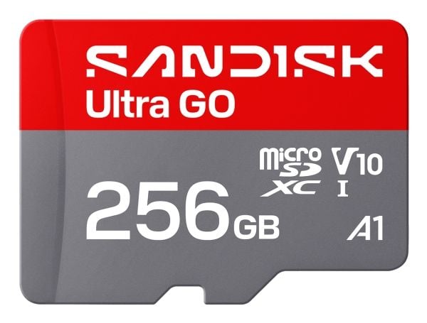 SanDisk Ultra GO - Flashminnekort - 256 GB - A1 / UHS-I U1 / Class10 - microSDXC UHS-I