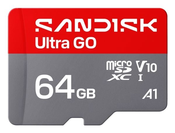 SanDisk Ultra GO - Flashminnekort - 64 GB - A1 / UHS-I U1 / Class10 - microSDXC UHS-I