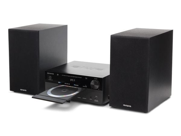 Aiwa MSBTU-550, Hjemmelydanlegg (mikro), Svart, 1 plattformer, Brett, 50 W, RCA